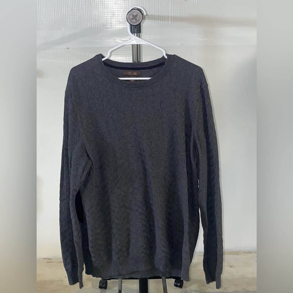Men’s Crewneck Sweater with Elbow Accent